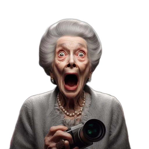 face, staff, animal, creature, photorealistic, 3d render, elderly, woman transparent PNG cut-out
