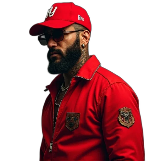 jacket, photorealistic, red, chapo transparent PNG cut-out
