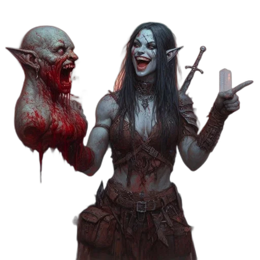 face, creature, concept art, fantasy art, comic book art, photorealistic, dark, post-apocalyptic transparent PNG cut-out