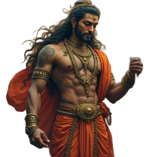 fantasy art, concept art, comic book art, photorealistic, ramayana transparent PNG cut-out