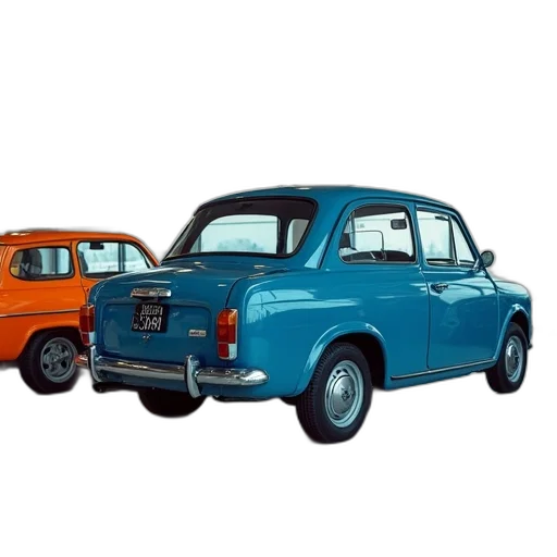 car, photorealistic, 3d render, blue transparent PNG cut-out