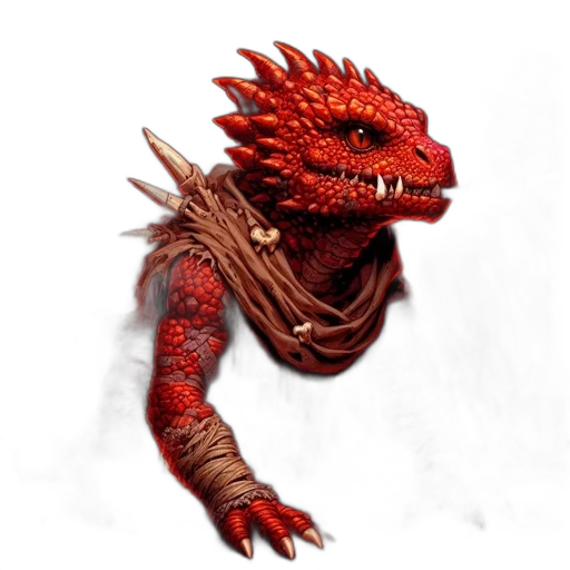dragon, creature, staff, animal, 3d render, concept art, fantasy art, photorealistic transparent PNG cut-out