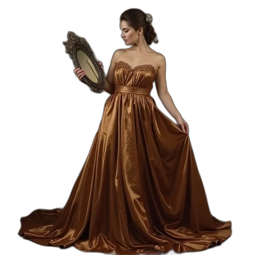dress, jewelry, crown, fantasy art transparent PNG cut-out