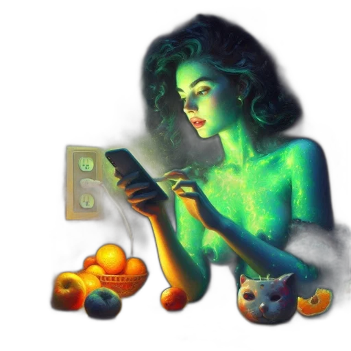 fantasy art, concept art, pixel art, comic book art, neon lights, night, outer space, fire transparent PNG cut-out