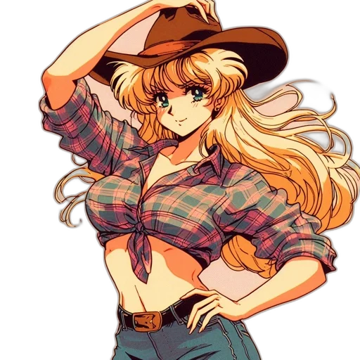 hat, jacket, anime, cartoon, pixel art, vaporwave, golden, animated transparent PNG cut-out