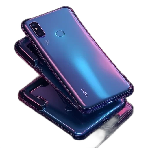 vaporwave, 3d render, cyberpunk, blue transparent PNG cut-out