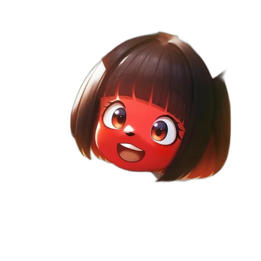 face, mask, hair, creature, 3d render, concept art, anime, photorealistic transparent PNG cut-out
