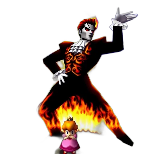 staff, concept art, pixel art, 3d render, cartoon, fire, large, menacing transparent PNG cut-out