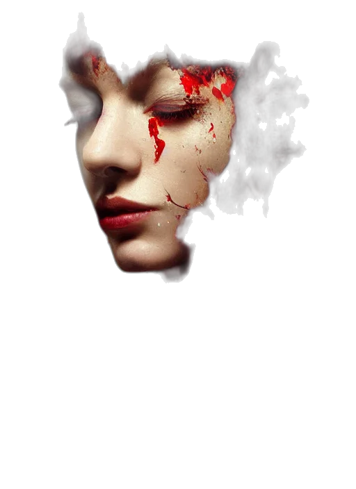 face, mask, crown, photorealistic transparent PNG cut-out