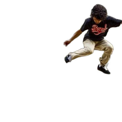 shoes, 3d render, skateboarder, mid-air transparent PNG cut-out