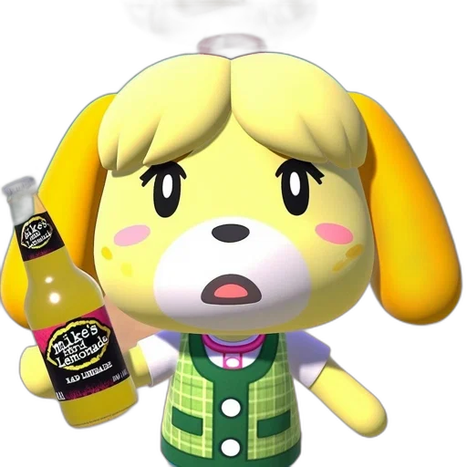bottle, food, animal, 3d render, concept art, pixel art, crossing, character transparent PNG cut-out