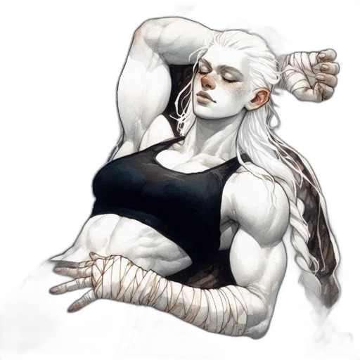 dragon, concept art, fantasy art, comic book art, pixel art, monochrome, woman, white transparent PNG cut-out