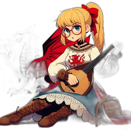 weapon, sword, staff, dress, pixel art, anime, cartoon, concept art transparent PNG cut-out
