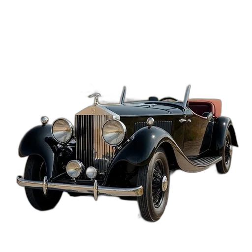 car, 3d render, 1936, rolls transparent PNG cut-out