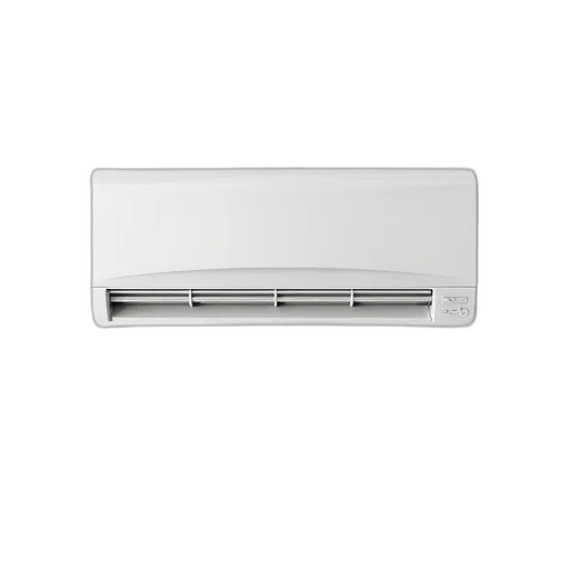 white, air, conditioner, unit, displayed, against, background transparent PNG cut-out