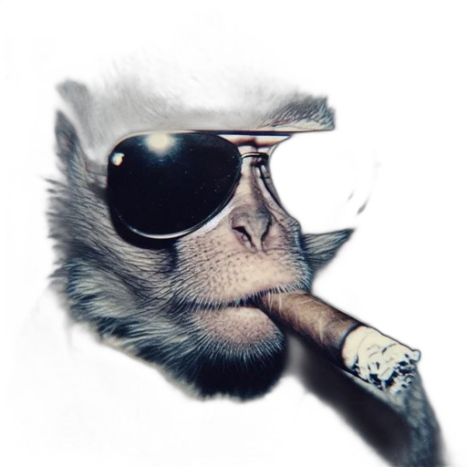 animal, jacket, creature, photorealistic, concept art, 3d render, monkey, wears transparent PNG cut-out