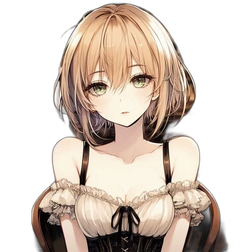 dress, staff, mask, crown, anime, pixel art, concept art, fantasy art transparent PNG cut-out