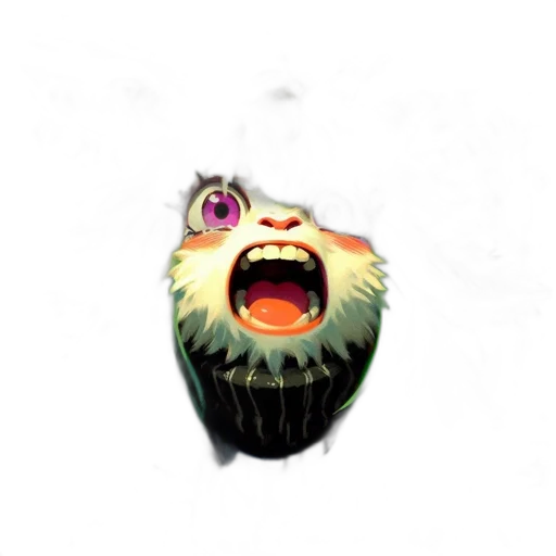 creature, mask, animal, face, concept art, 3d render, pixel art, photorealistic transparent PNG cut-out