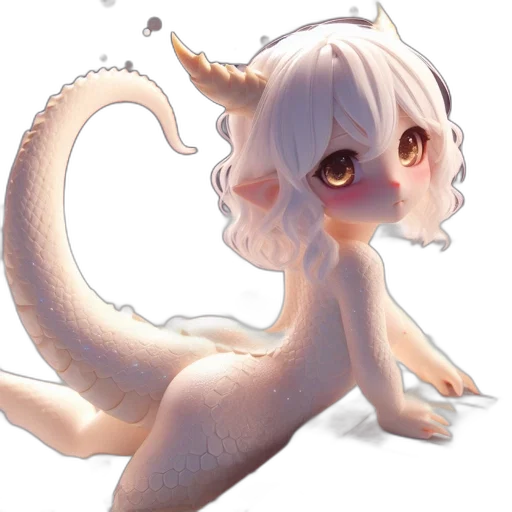 dragon, creature, animal, staff, fantasy art, concept art, pixel art, anime transparent PNG cut-out