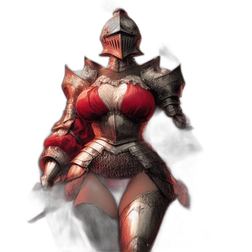 sword, weapon, robot, dress, concept art, fantasy art, comic book art, 3d render transparent PNG cut-out