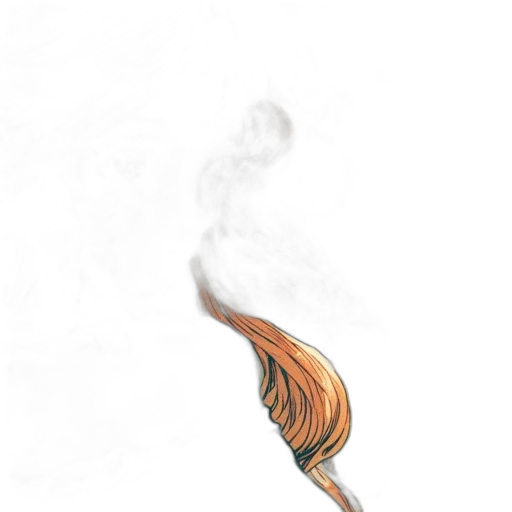 hair, staff, mask, weapon, concept art, watercolor, fantasy art, photorealistic transparent PNG cut-out
