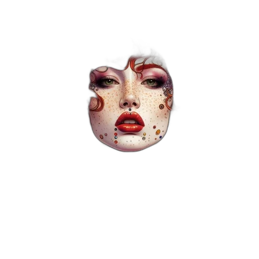 mask, face, crown, creature, 3d render, photorealistic, pixel art, watercolor transparent PNG cut-out