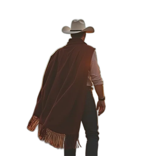 jacket, hat, staff, weapon transparent PNG cut-out