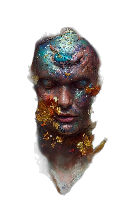 face, mask, creature, crown transparent PNG cut-out