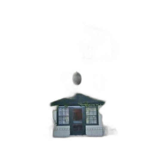 building, furniture, umbrella, hat, 3d render, concept art, pixel art, photorealistic transparent PNG cut-out