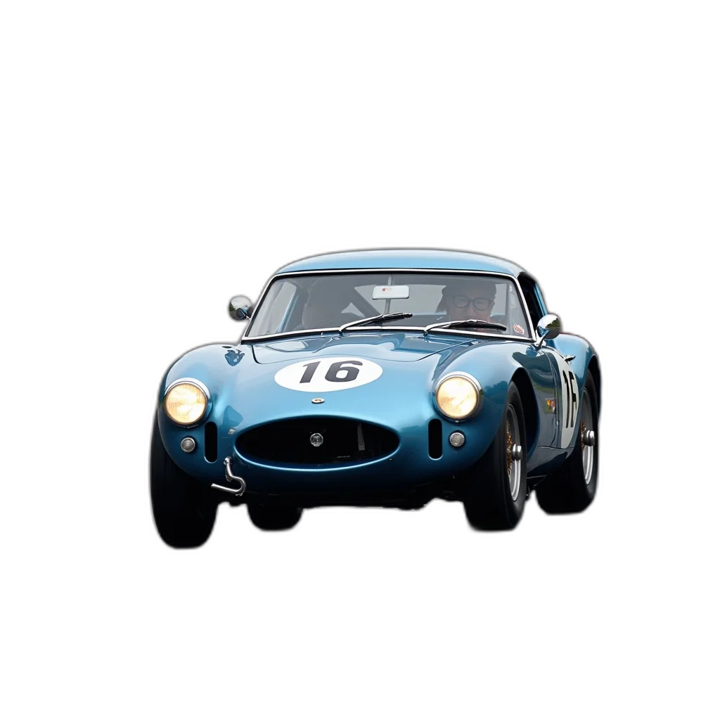 car, animal, 3d render, photorealistic, concept art, blue, vintage, race transparent PNG cut-out