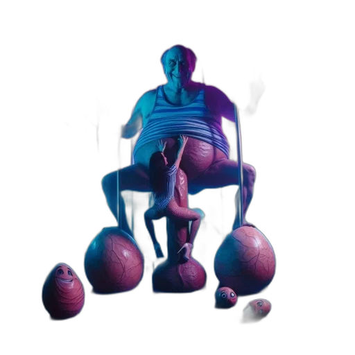 furniture, robot, staff, shoes, 3d render, concept art, vaporwave, pixel art transparent PNG cut-out