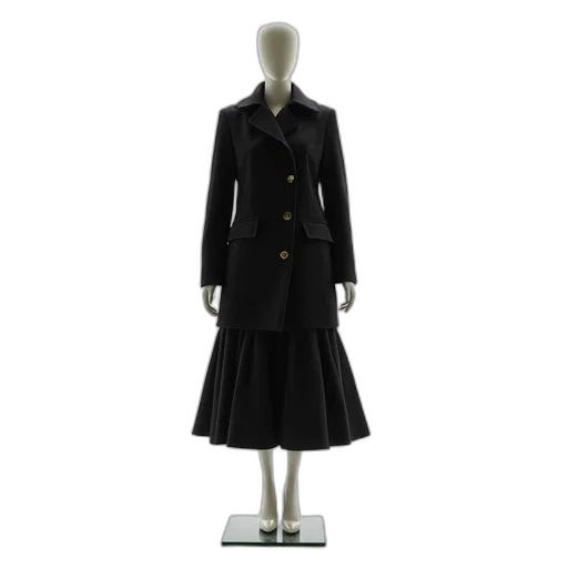 jacket, dress, staff, mannequin, dressed, black, long-sleeved, fitted transparent PNG cut-out