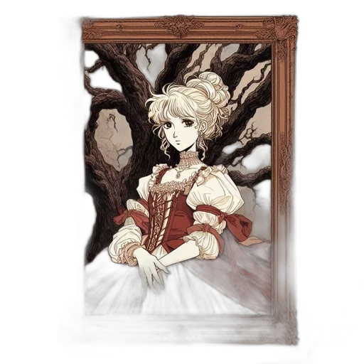 staff, crown, face, dress, fantasy art, pixel art, concept art, anime transparent PNG cut-out