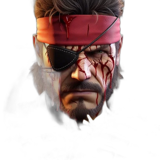 face, mask, weapon, concept art, 3d render, cyberpunk, photorealistic, red transparent PNG cut-out