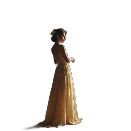 dress, crown, jewelry, staff, concept art, photorealistic, 3d render, pixel art transparent PNG cut-out