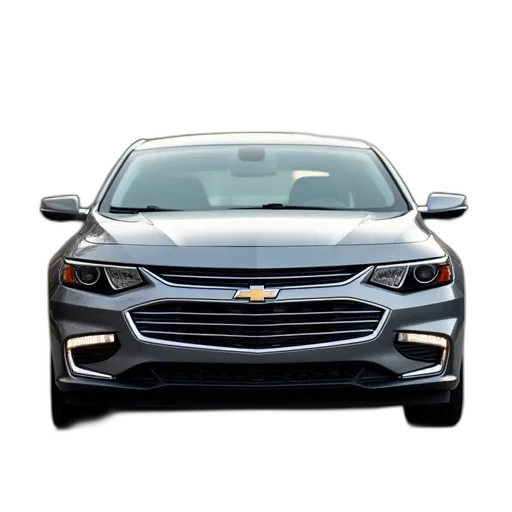 car, front, gray, chevy, malibu, parked, pavement transparent PNG cut-out