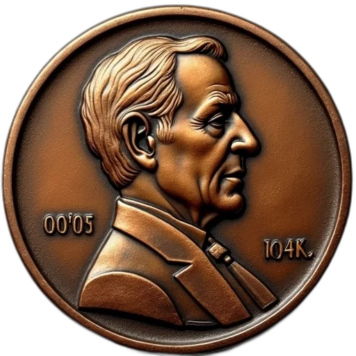 face, bronze, coin, brown, paten transparent PNG cut-out