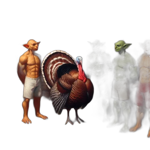 animal, creature, concept art, 3d render, unusual, tableau, presents, row transparent PNG cut-out