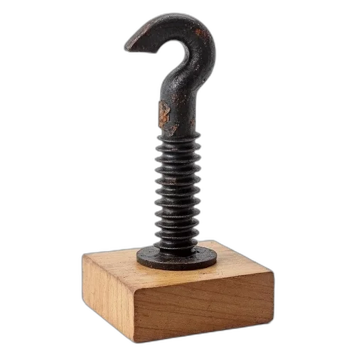 furniture, weapon, staff, sword, black, rusted, metal, bolt transparent PNG cut-out
