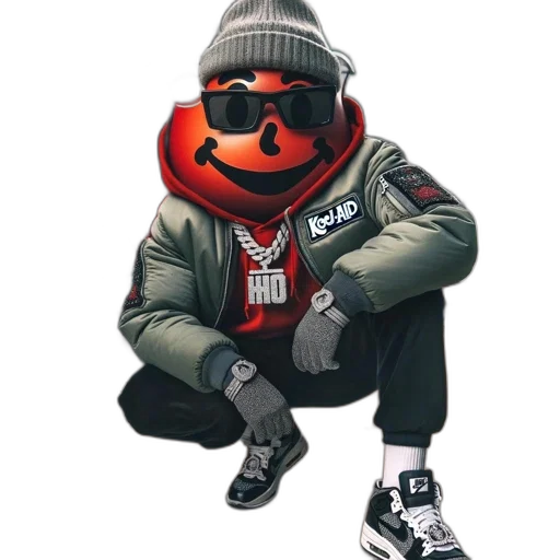 jacket, mask, face, animal, concept art, pixel art, 3d render, cartoon transparent PNG cut-out