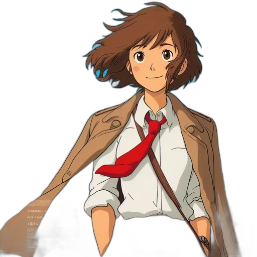jacket, staff, dress, weapon, concept art, anime, pixel art, cartoon transparent PNG cut-out