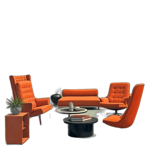 furniture, 3d render, photorealistic, concept art transparent PNG cut-out