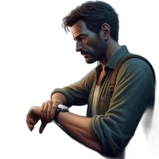 jacket, weapon, face, staff, concept art, photorealistic, pixel art, fantasy art transparent PNG cut-out