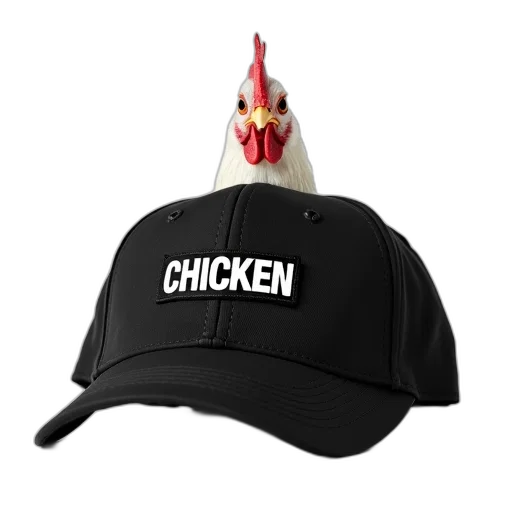 hat, animal, food, crown, 3d render, close-up, black, baseball transparent PNG cut-out