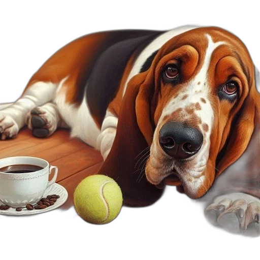 food, animal, photorealistic, oil painting, 3d render, pencil sketch, basset, hound transparent PNG cut-out