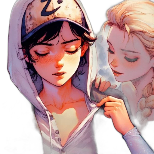 jacket, comic book art, concept art, watercolor, anime, fire, snow, underwater transparent PNG cut-out