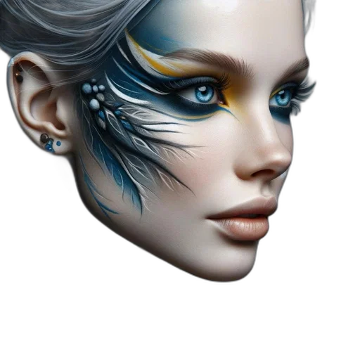 mask, face, jewelry, robot, fantasy art, photorealistic, concept art, cyberpunk transparent PNG cut-out