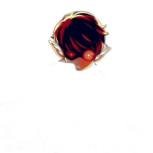 hair, face, crown, mask, anime, cartoon, pixel art, comic book art transparent PNG cut-out