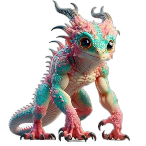 dragon, creature, animal, 3d render, concept art, fantasy art, photorealistic, fantastical transparent PNG cut-out