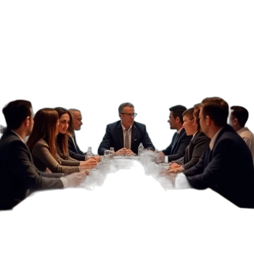 staff, fire, group, people transparent PNG cut-out
